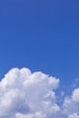 Blue sky background with white clouds, rain clouds on sunny summer or spring day Royalty Free Stock Photo