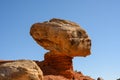 Blue Sky and Balanced Rock Formation Royalty Free Stock Photo