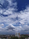 Blue sky at Bandung, West Java, Indonesia Royalty Free Stock Photo