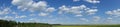 Blue sky and beautiful cloud. Plain landscape background for summer poster. The best view for holiday. Panorama