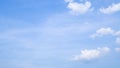 A blue sky with beautiful wisp of cloud for use as a backing or backdrop Royalty Free Stock Photo