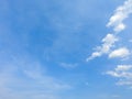 A blue sky with beautiful wisp of cloud for use as a backing or backdrop Royalty Free Stock Photo