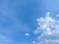 A blue sky with beautiful wisp of cloud for use as a backing or backdrop Royalty Free Stock Photo