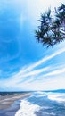 Blue sky On a beauty beach Royalty Free Stock Photo