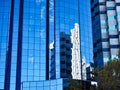 Blue Sky and Building Reflections on Glass Windows Royalty Free Stock Photo