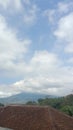 blue sky with the charm of Indonesian mountains