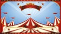 Blue sky circus poster Royalty Free Stock Photo