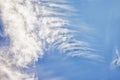 Blue sky with cirro cumulus white clouds. Sky background