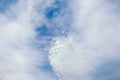 Blue sky with cirro cumulus white clouds. Sky background