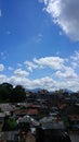 Blue, sky, city, house, awan