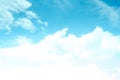 Blue sky with cloud background beauty clear bright light Royalty Free Stock Photo