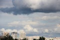 Blue Sky and Cloud Background and city panorama Royalty Free Stock Photo