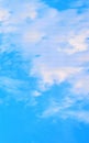Blue sky with cloud. Blue sky background with clouds. Blue sky with white clouds. TheSky is blue. Royalty Free Stock Photo