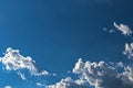 Blue sky and cloud with bright sun star flare background Royalty Free Stock Photo