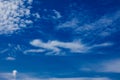 Blue sky with cloud. Clearing day and Good weather Royalty Free Stock Photo