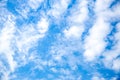 blue sky with cloud closeup.beautiful blue sky with clouds background.Dramatic sky with stormy Royalty Free Stock Photo