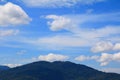 blue sky with cloud and mountain of nature vivid beautiful