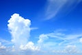 Blue sky with cloud and nature background desige. Royalty Free Stock Photo