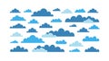 Blue Sky Cloud Pattern Texture, vector design Generative AI Royalty Free Stock Photo