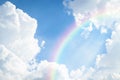 Blue sky cloud with rainbow Royalty Free Stock Photo