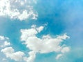 Blue sky with cloud and shape look like dog or rabbit background Royalty Free Stock Photo