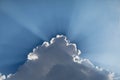 Blue sky and cloud with sun light Royalty Free Stock Photo