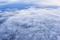Blue sky and Cloud Top view from airplane window Royalty Free Stock Photo