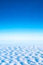 Blue sky and Cloud Top view from airplane window,Nature backgrou Royalty Free Stock Photo