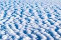 Blue sky and Cloud Top view from airplane window,Nature background Royalty Free Stock Photo