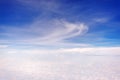 Blue sky with cloud view from airplane