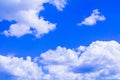 Blue sky with cloud vivid, art of nature beautiful and copy space for add text Royalty Free Stock Photo