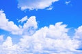 Blue sky with cloud vivid, art of nature beautiful and copy space for add text Royalty Free Stock Photo