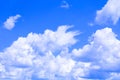 Blue sky with cloud vivid, art of nature beautiful and copy space for add text Royalty Free Stock Photo