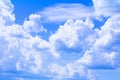 Blue sky with cloud vivid, art of nature beautiful and copy space for add text Royalty Free Stock Photo