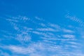 Blue sky and white clouds. Beautiful sky background. Heavenly landscape. Royalty Free Stock Photo