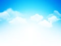 Blue Sky With Clouds Abstract Vector Background