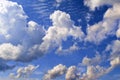 Blue sky and clouds. Backdrop for banner, card, web, advertisement