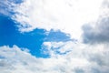Blue sky with clouds background.Sky daylight. Natural sky composition. Royalty Free Stock Photo