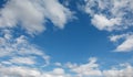Blue sky with clouds background. Royalty Free Stock Photo