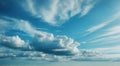 blue sky with clouds banner landscape