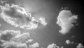 Blue Sky And Clouds with black and white theme Royalty Free Stock Photo