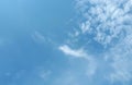 Blue Sky and clouds on bright and beautiful day Royalty Free Stock Photo