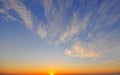 Blue sky with clouds with the daybreak