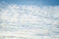 Blue sky and clouds in evening sun