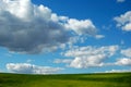 Blue Sky, Clouds and Grass
