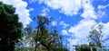 Blue sky with clouds in green atmosphere in City of Dhanbad District