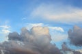 Blue sky and clouds.