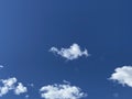 Blue Sky and puffy clouds.White, fluffy clouds in blue sky.Blue sky with clouds. Royalty Free Stock Photo