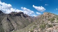 Blue Sky and Clouds over Bear Canyon - Tucson, Arizona Royalty Free Stock Photo