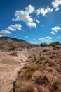 Blue sky clouds over Little Book Cliffs National Monument near Cameo Colorado USA